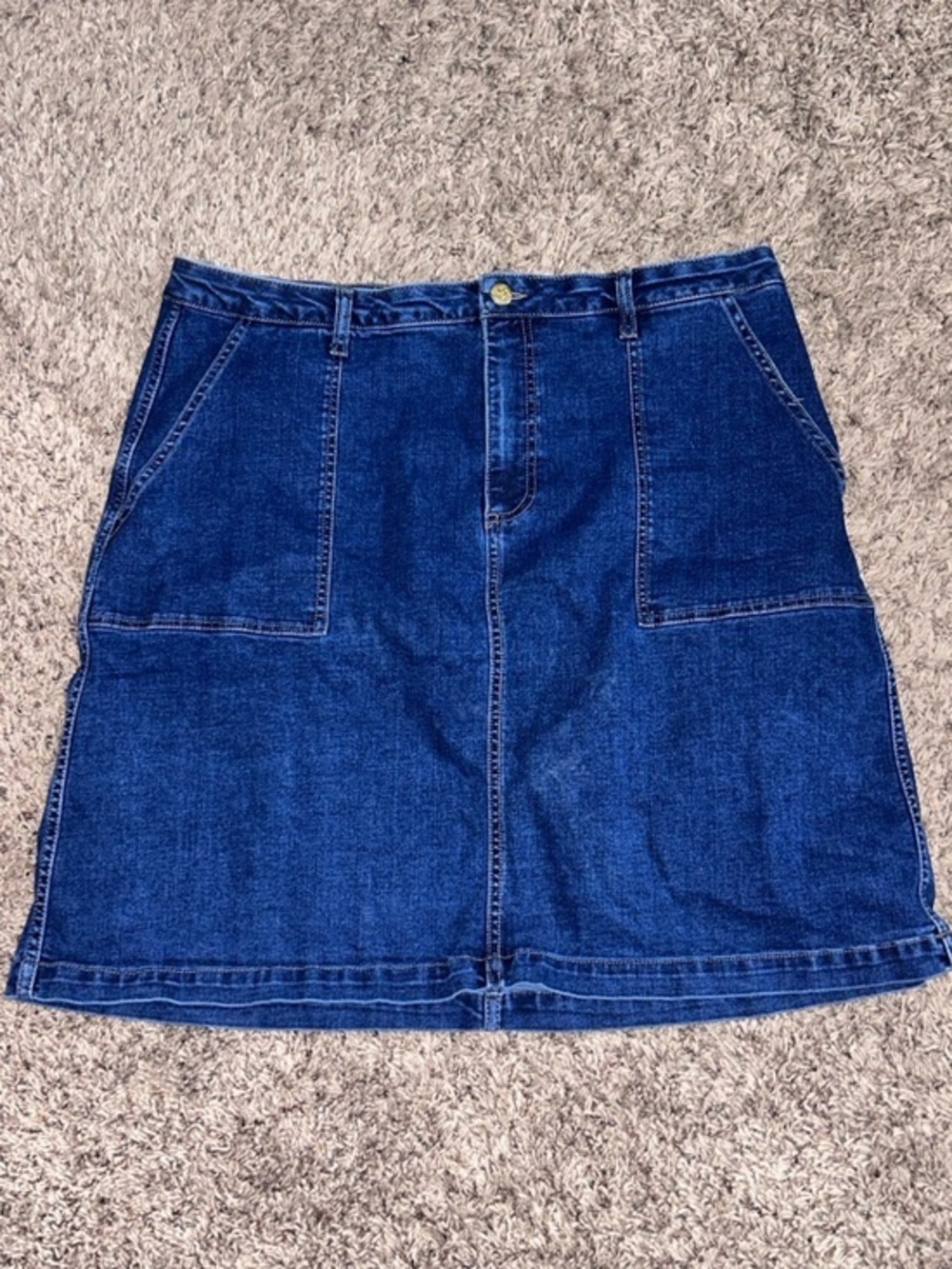 Draper James 18 Utility Pocket denim skirt